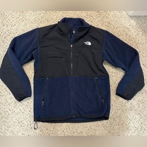 The North Face Denali Jacket Mens Blue/Black Polartec Fleece Size Large Full Zip